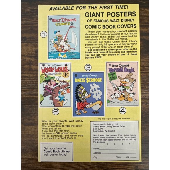 Gladstone Walt Disneys Uncle Scrooge Comic #210 October 1986 Bagged Boarded - Picture 4 of 6